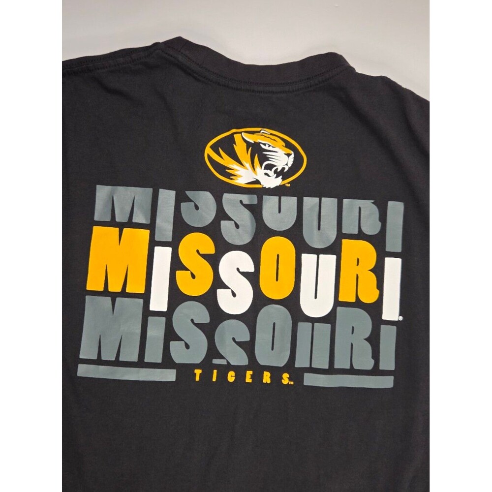 Champion Mizzou Missouri Tigers Pocket T-Shirt Mens XL Black Graphic Tee - Picture 14 of 14